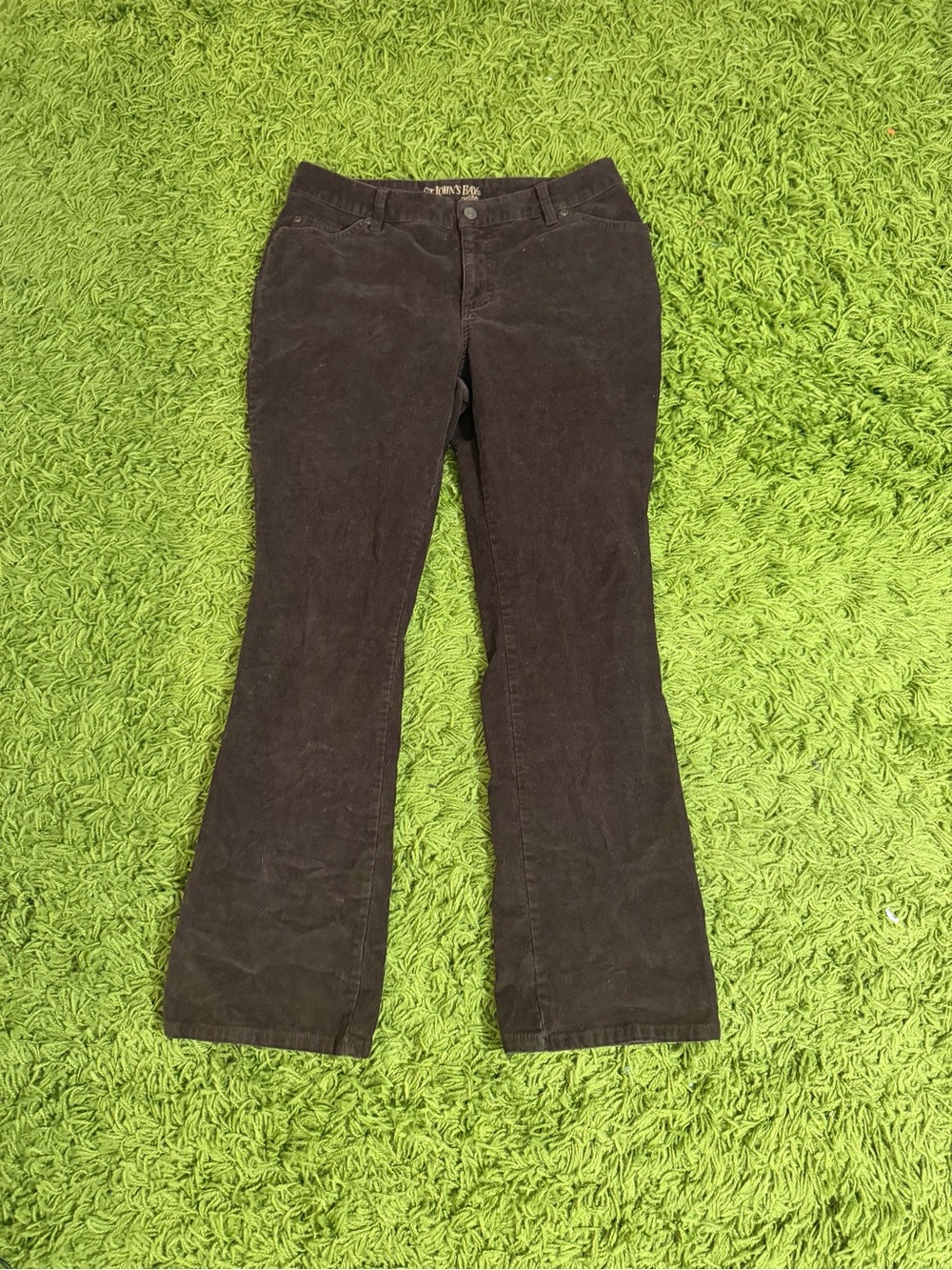 St. John's Bay Women's Black Corduroy Bootcut Pants